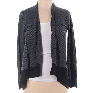 Banana Republic Factory Store Gray Striped Cardigan Size L